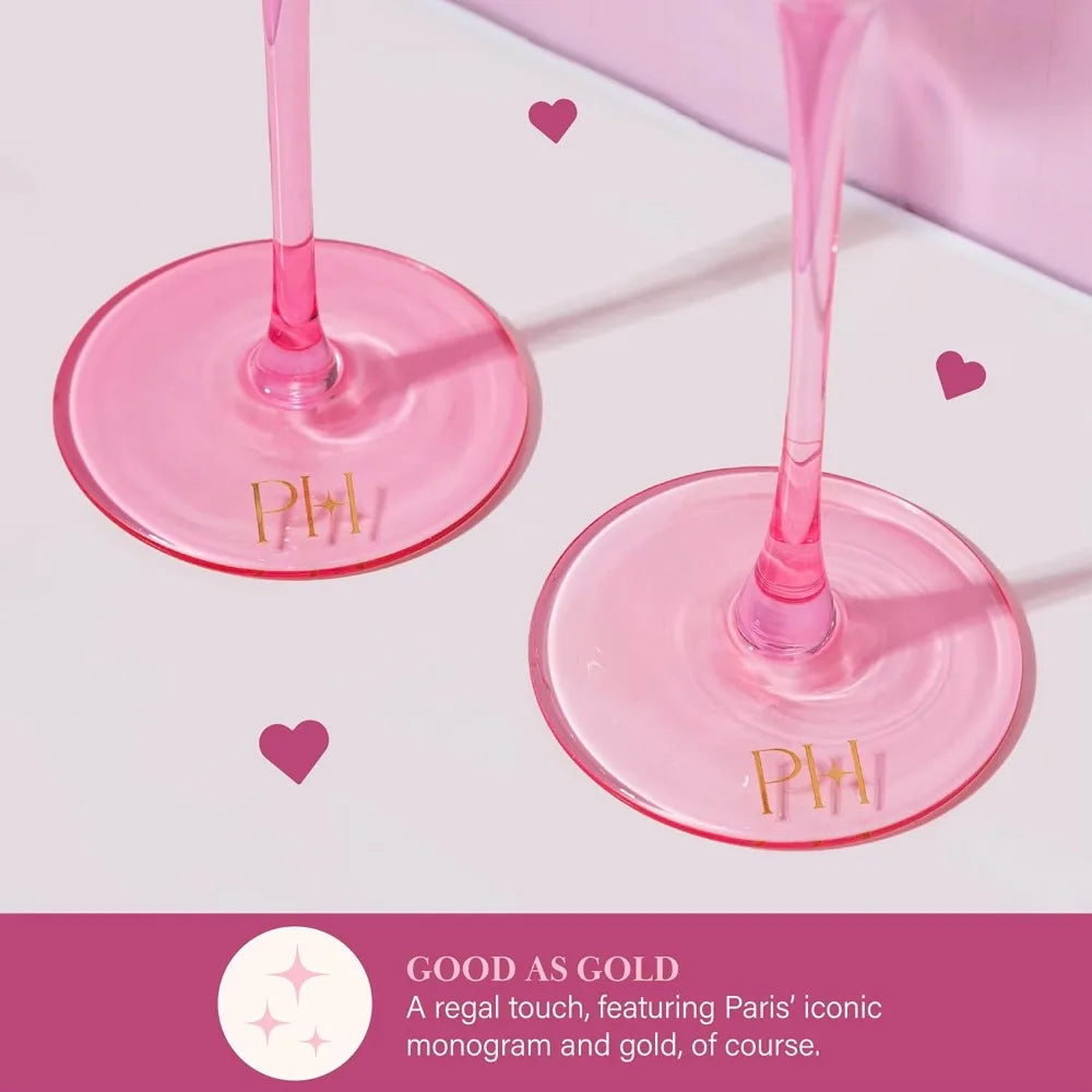 Heart Shaped Champagne Flute Gift Set Elegant Glassware