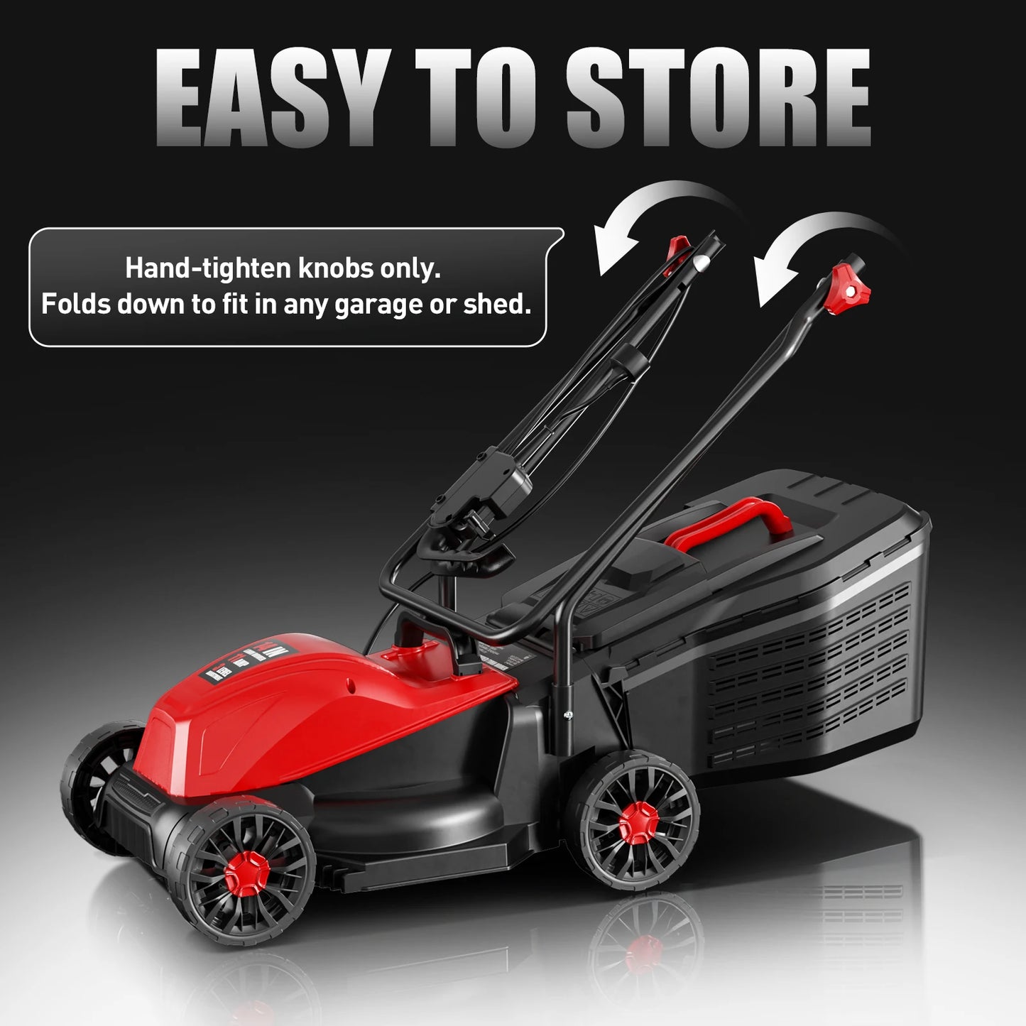 14-Inch Corded Electric Lawn Mower, 11 Amp 3650RPM 2IN1 Mulching & 25L Collection Bag, Push Mower with 3-Position Cutting Height, Lightweight Electric Mower for Residential Yards