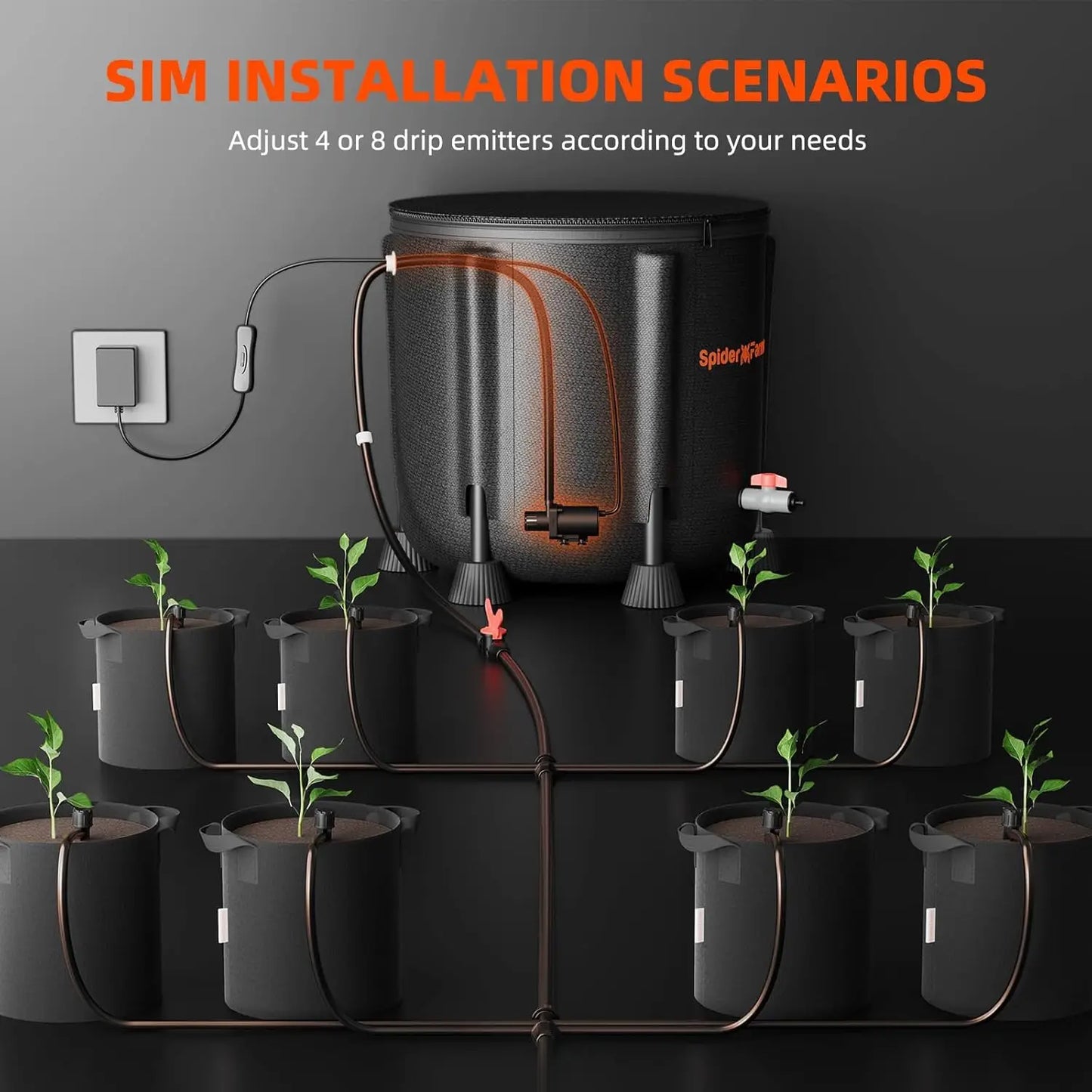 Auto Drip Irrigation Kit With 25W Pump And Sensor Indoor