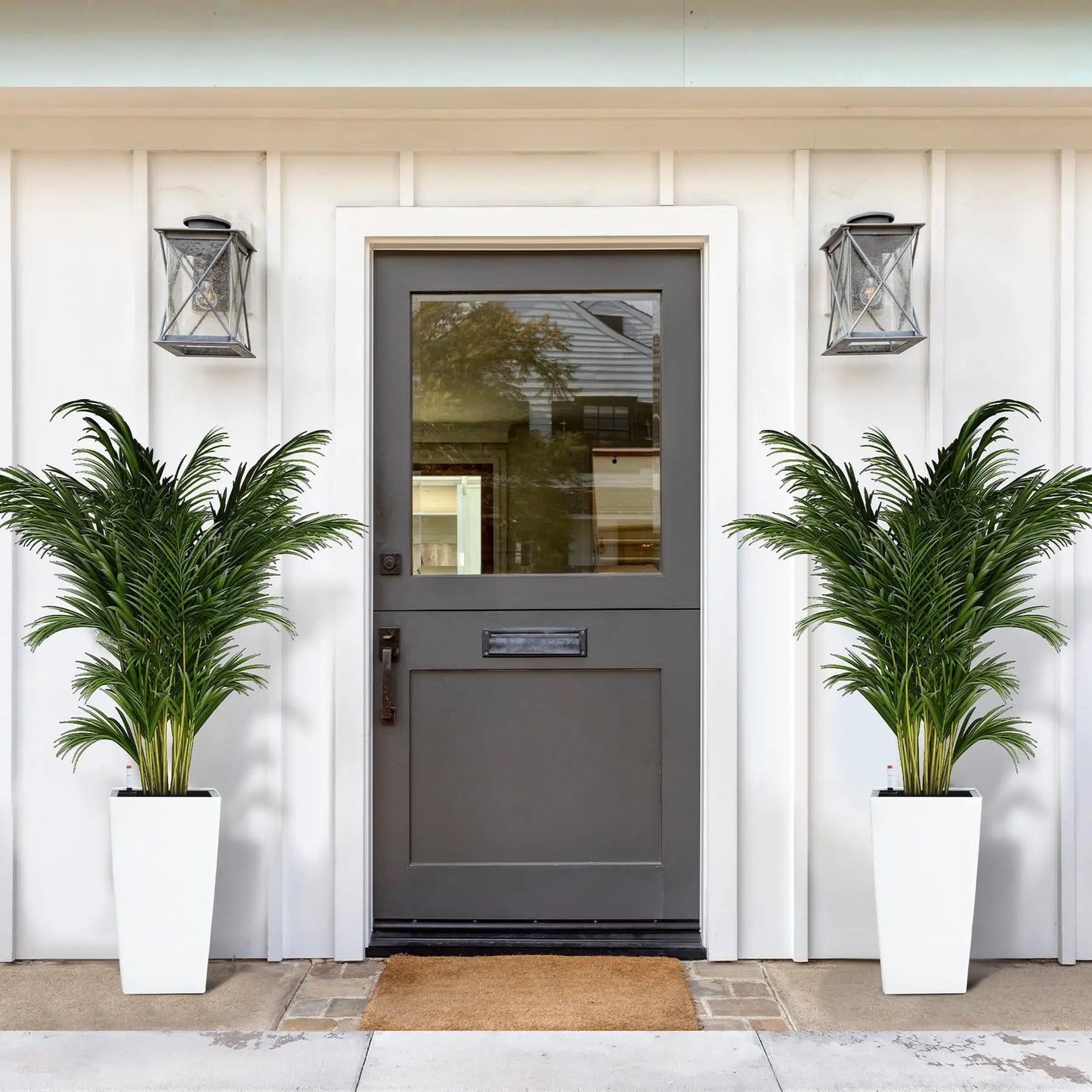 HiMISS Self Watering Planters Pair for Indoor Outdoor Front Porch