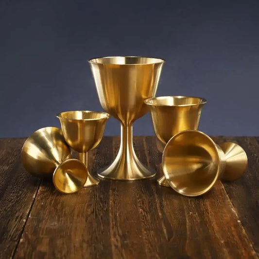 Vintage Brass Wine Glass Mug Copper Drinkware For Parties Bar