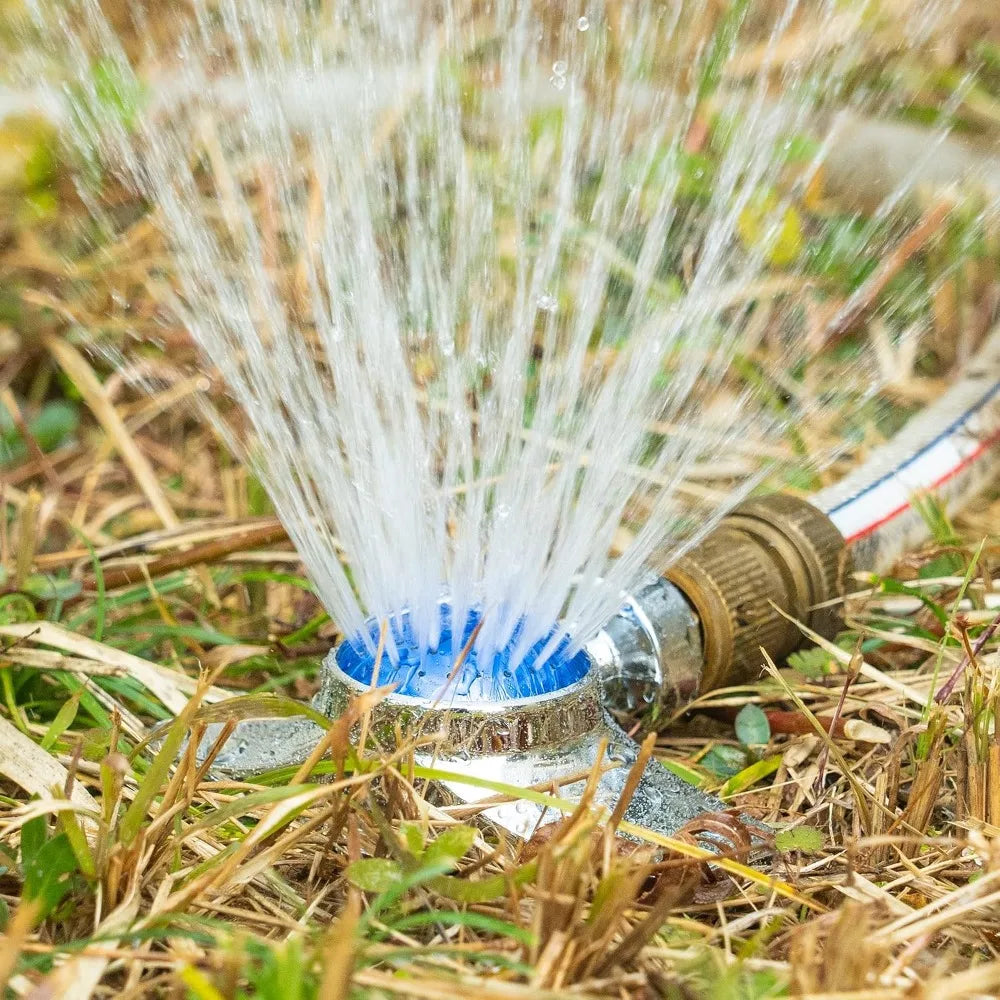 360 Degree Metal Spot Sprinkler, 2 Pack Circle Pattern with Gentle Water Flow for Small Yard Lawn Garden, Coverage Up to 30FT