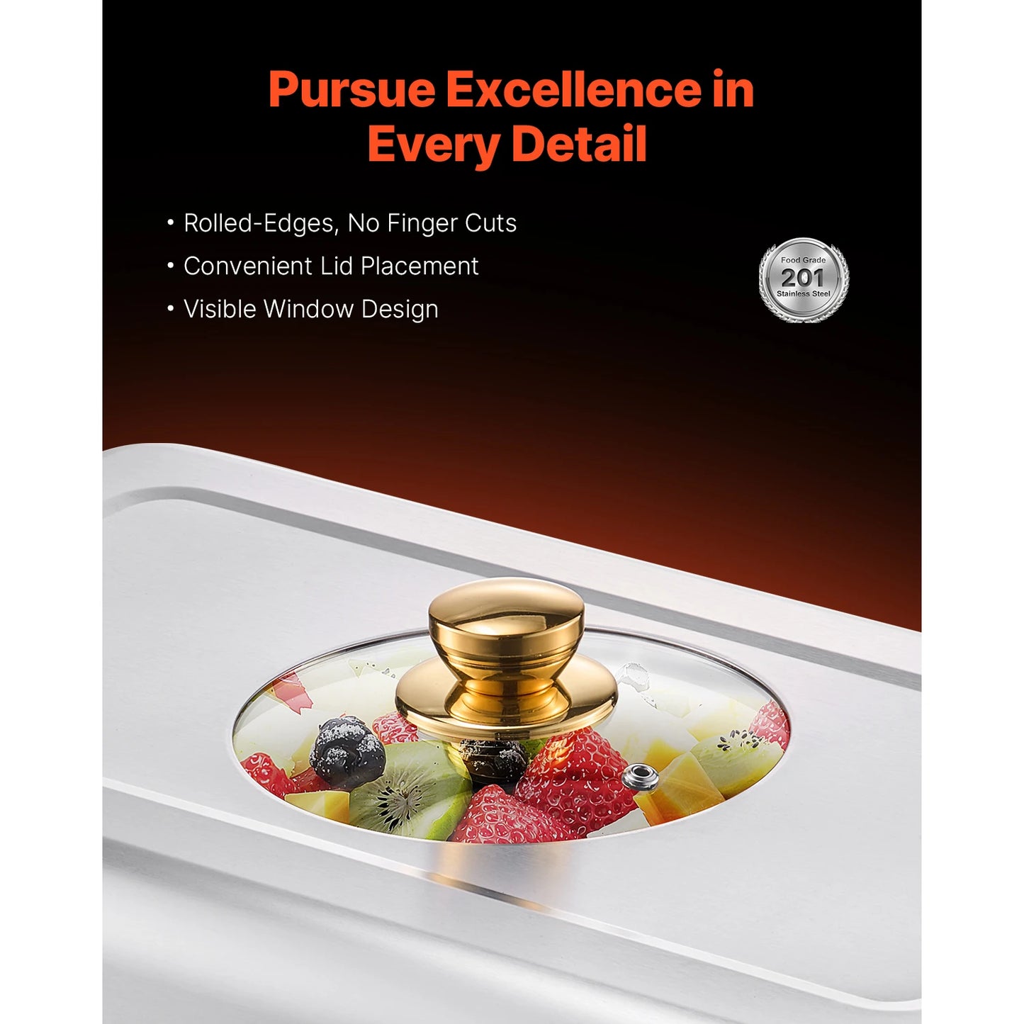 SucceBuy Stainless Steel Chafing Dish Chafer Buffet Set With Pans