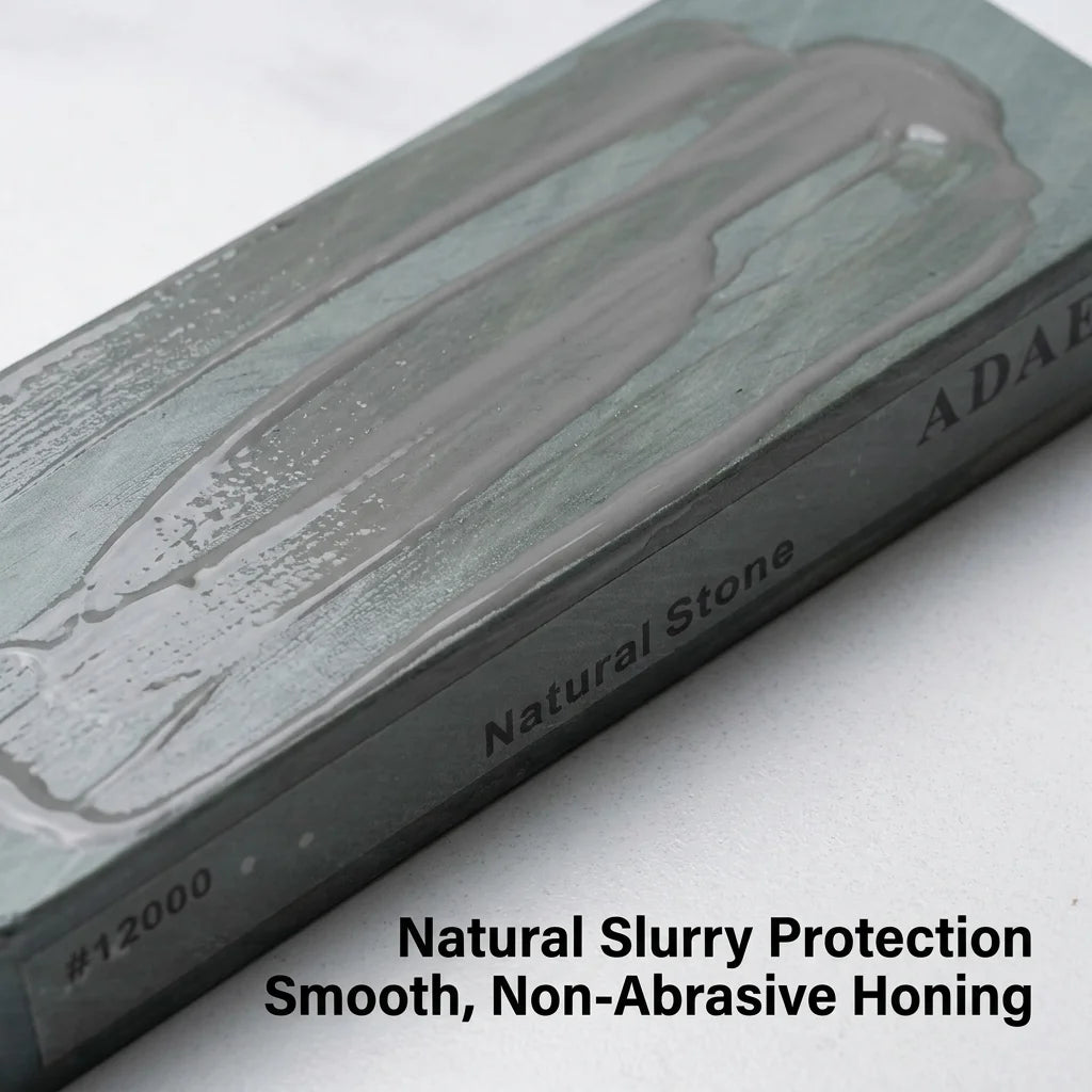 12000 Grit Natural Slate Whetstone Sharpening Stone 200x75x29mm Professional Knife Sharpener Mirror Polishing Stone for Razor