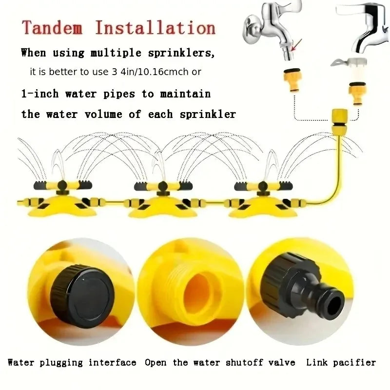 360 Degree Automatic Rotating Garden Sprinkler for Lawn Irrigation