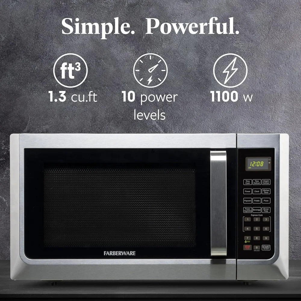 Farberware 1100 Watt Countertop Microwave Oven With Auto Cook
