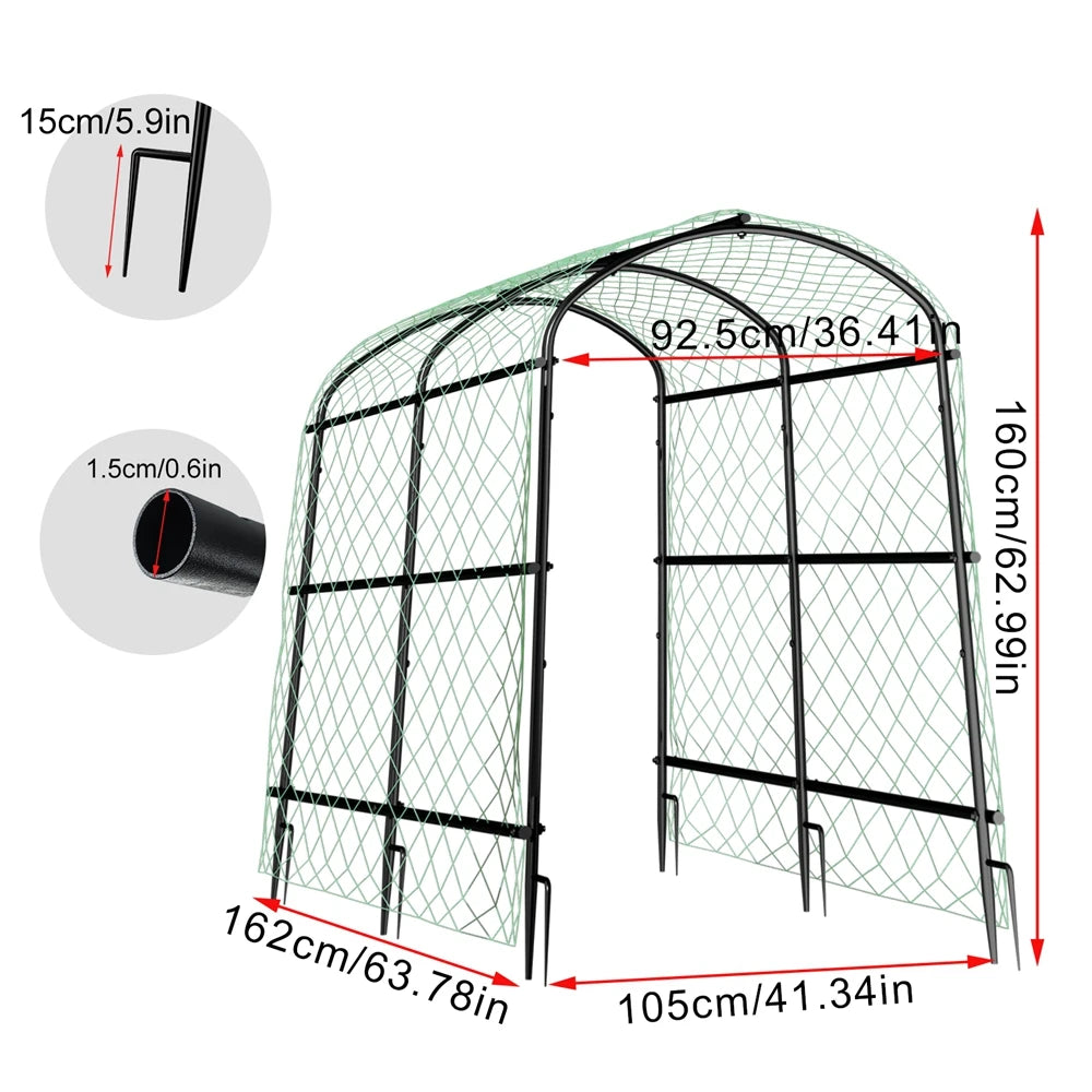 Wisfor U Shaped Metal Tall Garden Plant Trellis For Climbing