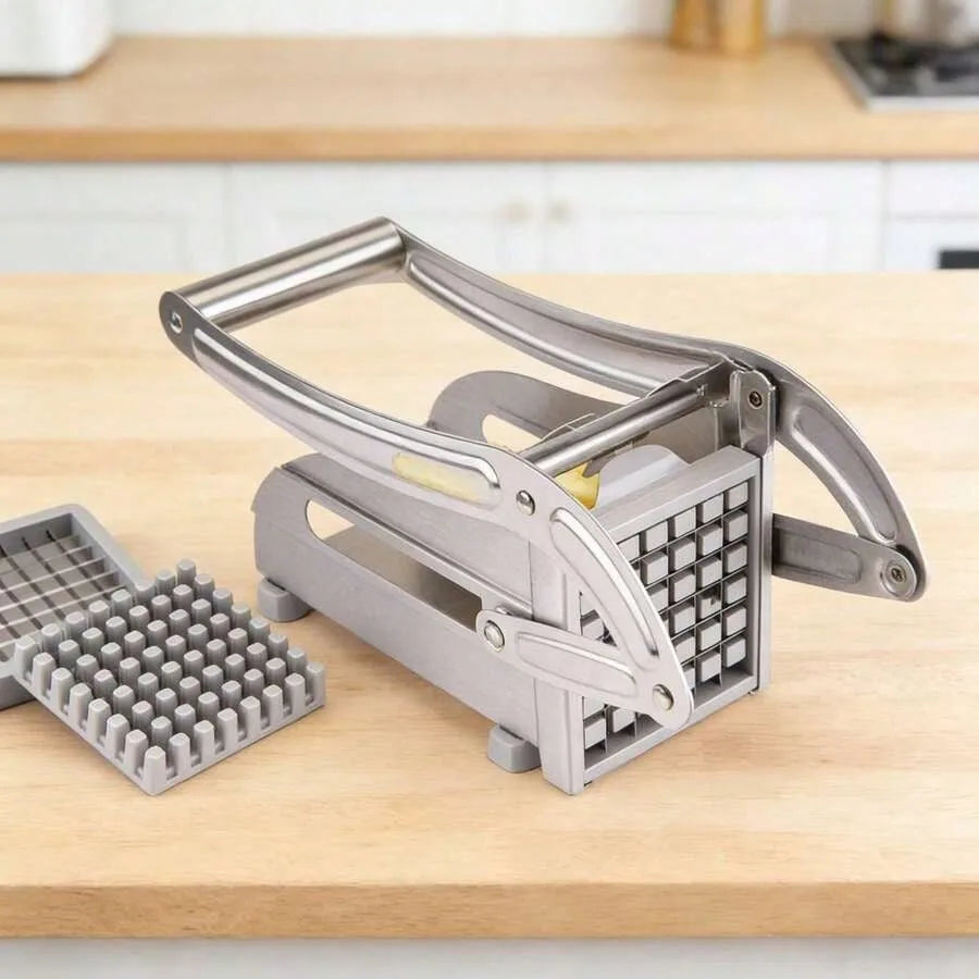 Commercial Grade Stainless Steel French Fry Cutter With 2 Blades, Heavy Duty Potato Slicer Vegetables BXIE