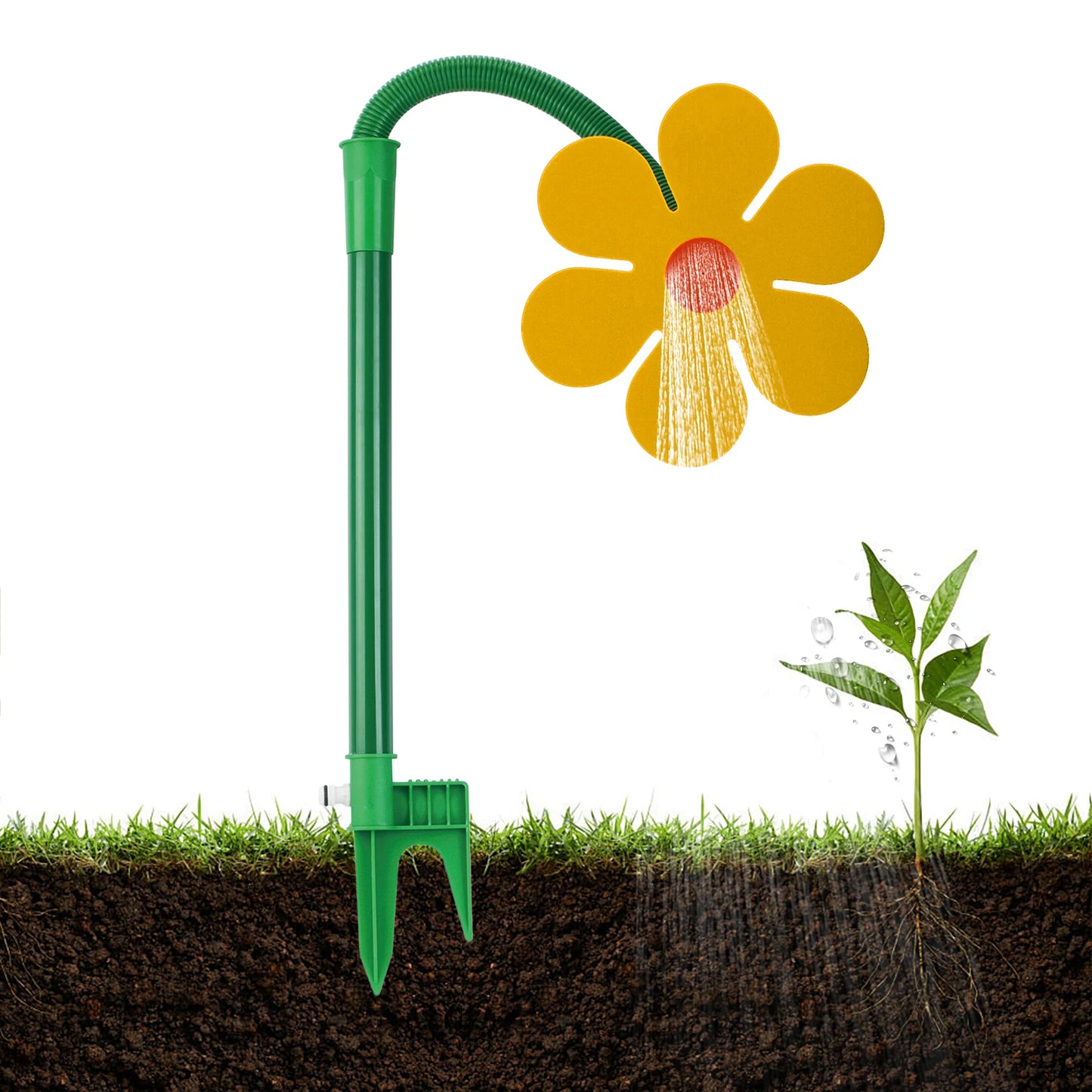 Crazy Dancing Flower Water Sprinklers 360 Degree Rotating Garden Sprinklers Flower Sprinkler for Yard Watering Dogs Playing
