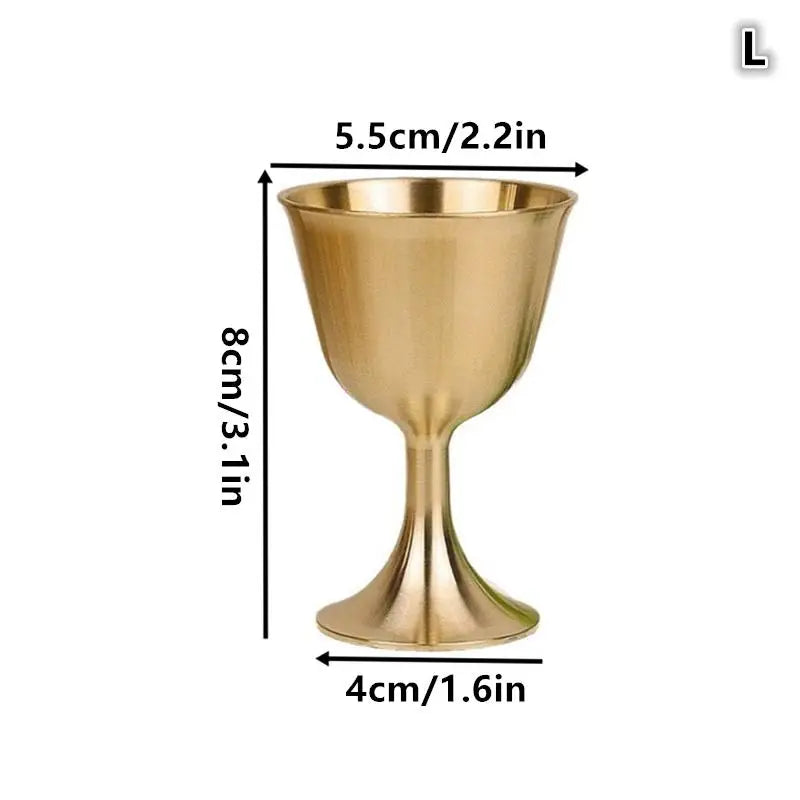 Vintage Brass Wine Glass Mug Copper Drinkware For Parties Bar