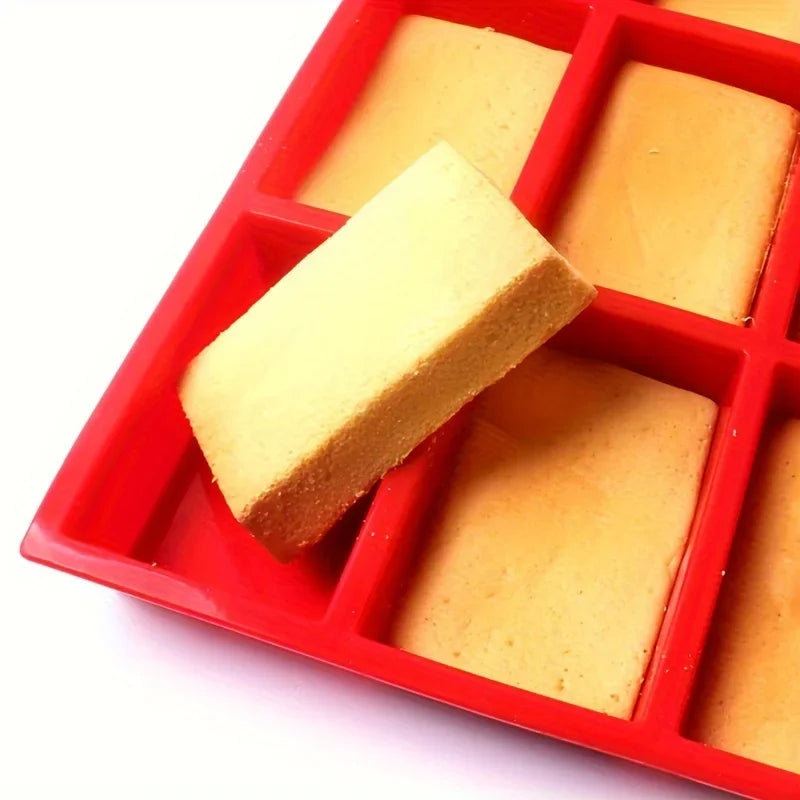 1pc 9-Cavity Silicone Mini Loaf Pan for Baking Cake, Bread, Meatloaf, Cornbread, Brownie, Muffin,and Soap  Easy To Clean