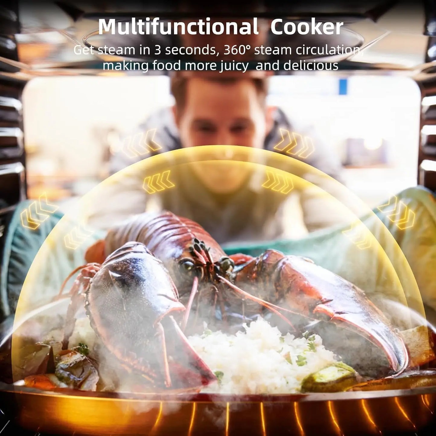 HiMISS Built-In Convection Wall Oven Electric 3000W
