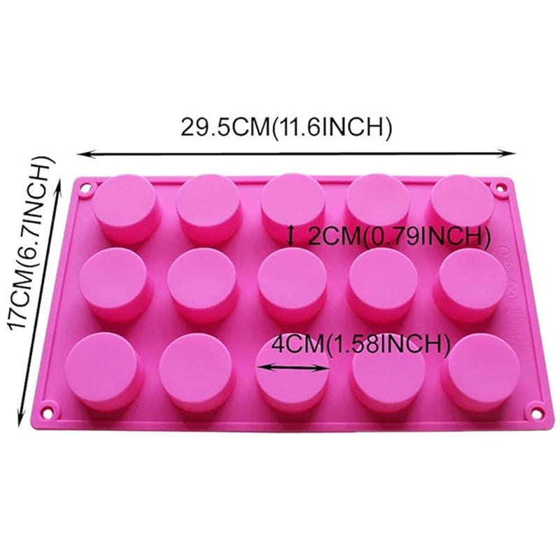 Cylinder Silicone Mold For Soap Jelly Pudding Resin And More