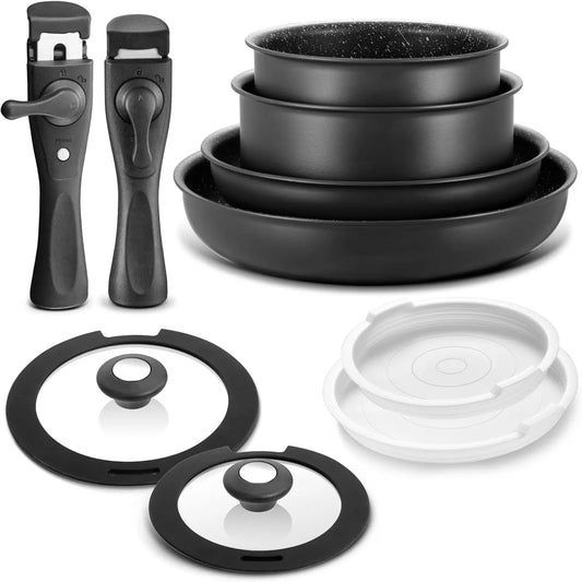 Induction Cookware Set 10 Pieces Nonstick Pots And Pans