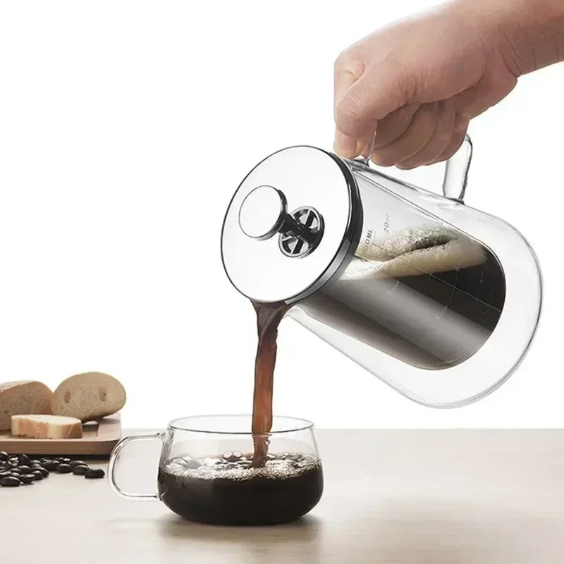 Borosilicate Glass French Press With Double Wall Insulation