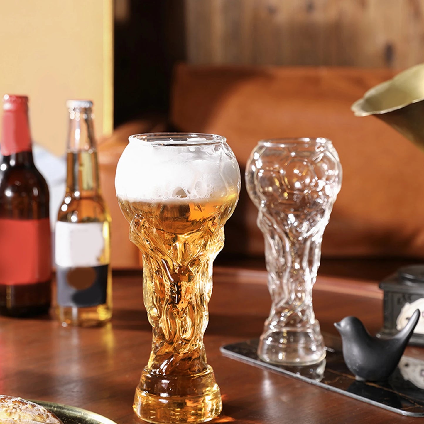 ALIILEE Trophy Football Glasses Large Capacity Sports Bar Drinkware