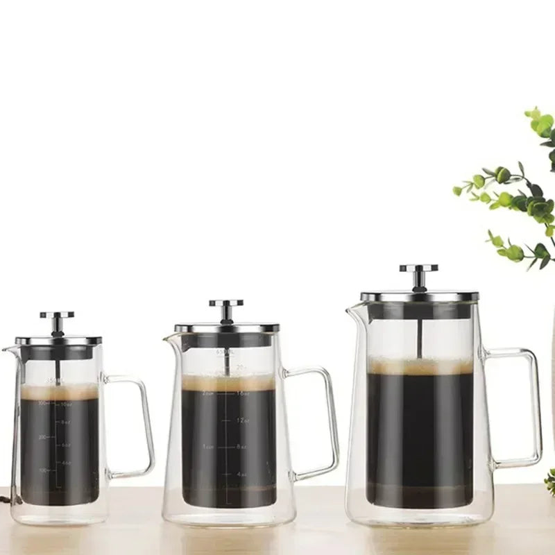 Borosilicate Glass French Press With Double Wall Insulation