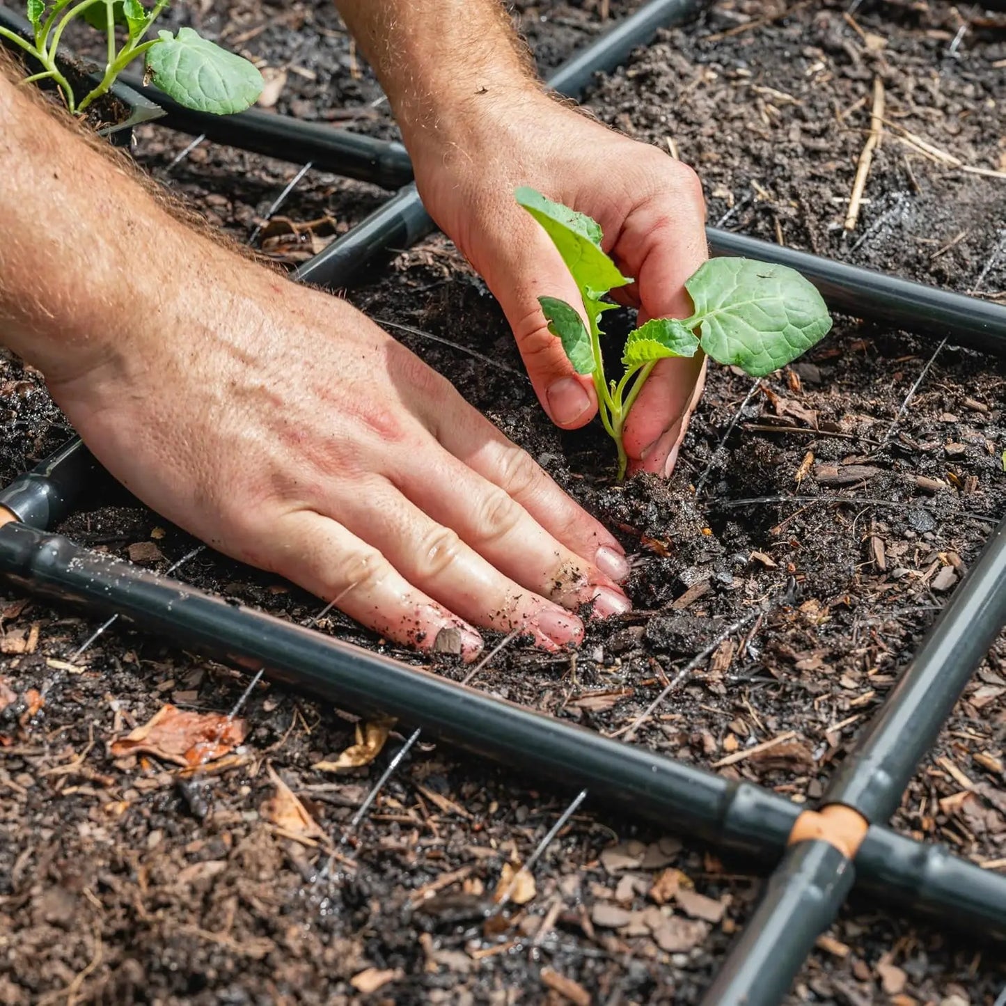 Garden Grid Watering System For Raised Bed Drip Irrigation