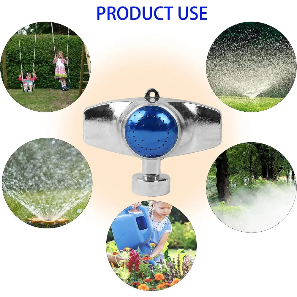 360 Degree Metal Spot Sprinkler, 2 Pack Circle Pattern with Gentle Water Flow for Small Yard Lawn Garden, Coverage Up to 30FT