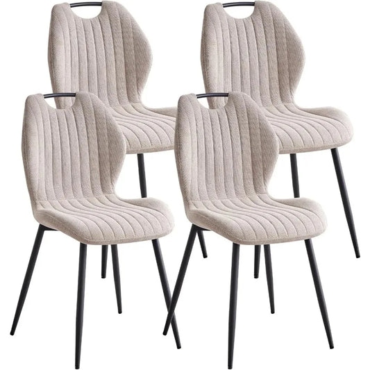 Wingback Upholstered Dining Chairs Set of Four