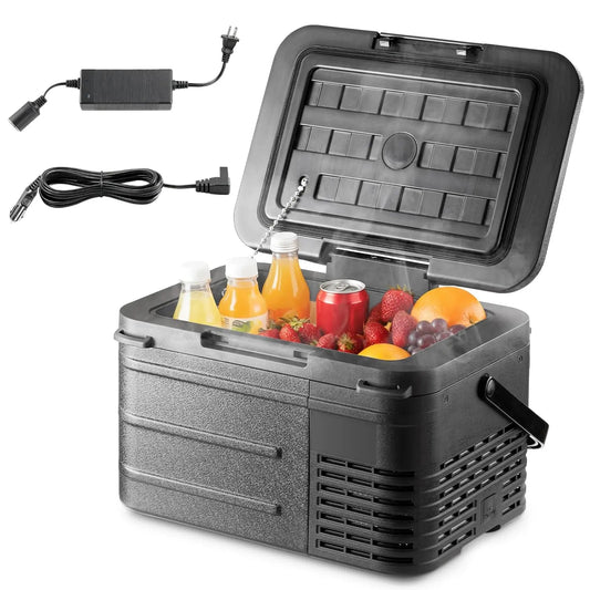 12V Portable Car Refrigerator Freezer 12 Quart Capacity Cooler