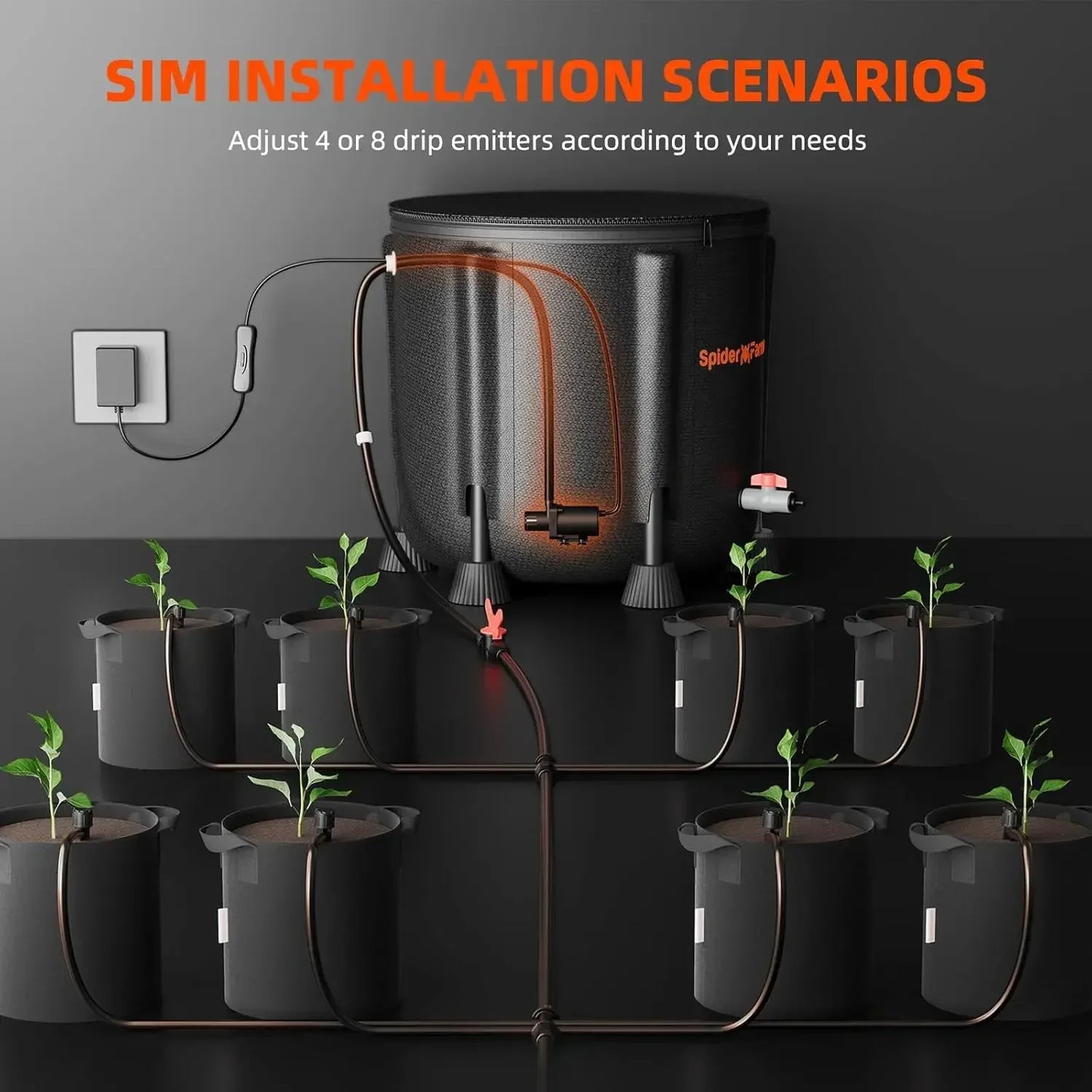 Auto Drip Irrigation Kit With 25W Pump And Sensor Indoor