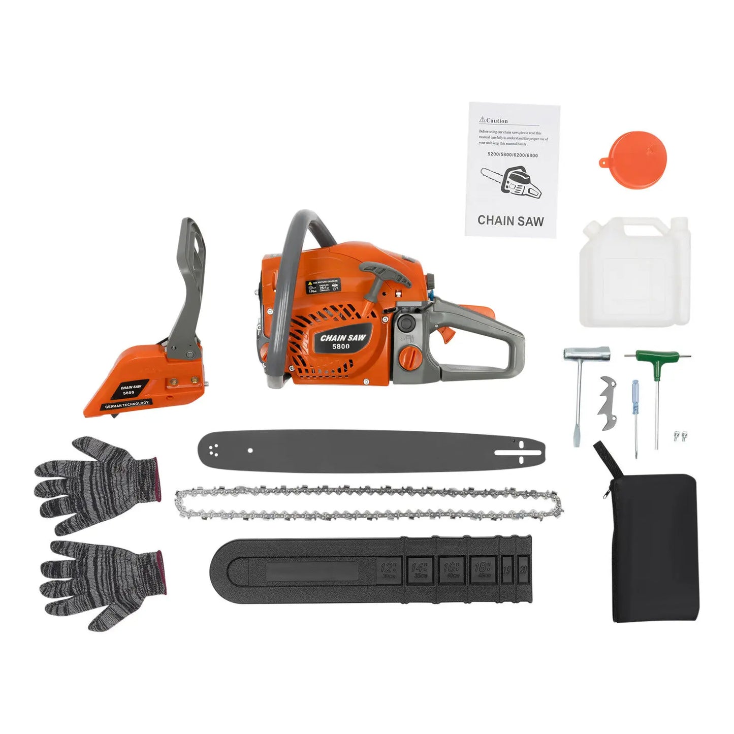 Gas Powered Chainsaw For Wood Cutting And Outdoor Use
