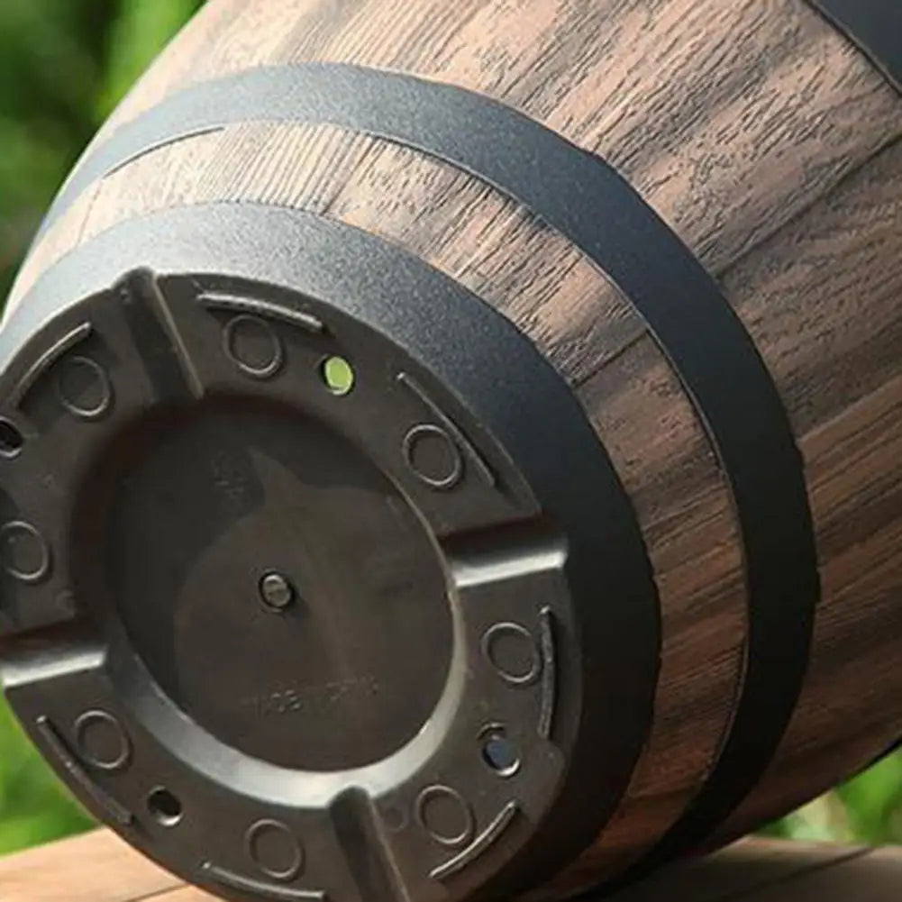 Rustic Farmhouse Whiskey Barrel Planter With Drainage Holes Plastic