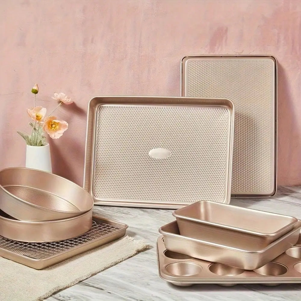 8-Piece Carbon Steel Bakeware Set With Nonstick Coating Oven Safe