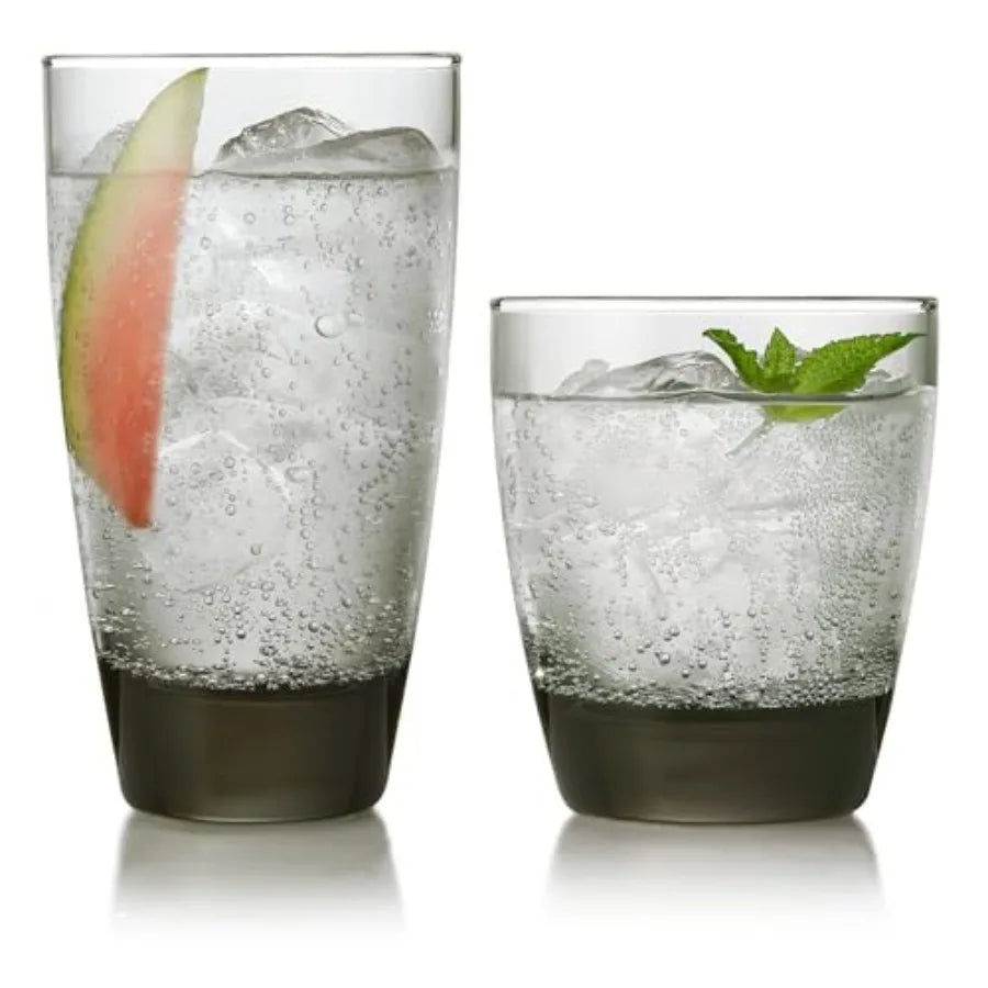 Classic Rocks And Tumbler Glass Set With Dishwasher Safe Glasses