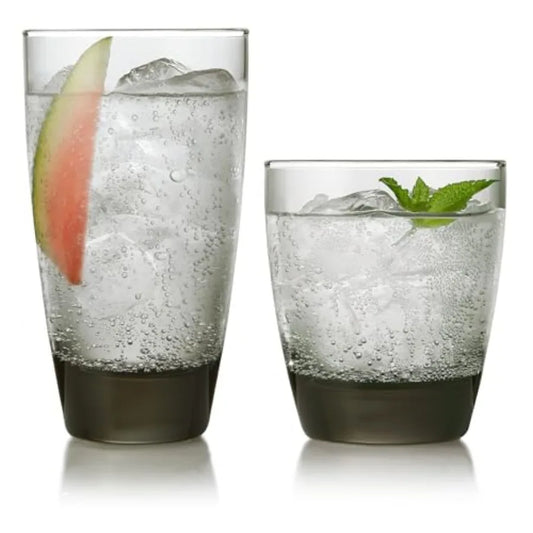 Classic Rocks And Tumbler Glass Set With Dishwasher Safe Glasses