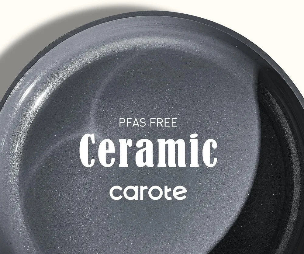 Ceramic Nonstick Cookware Set, PFAS and PTFE Free, Safe