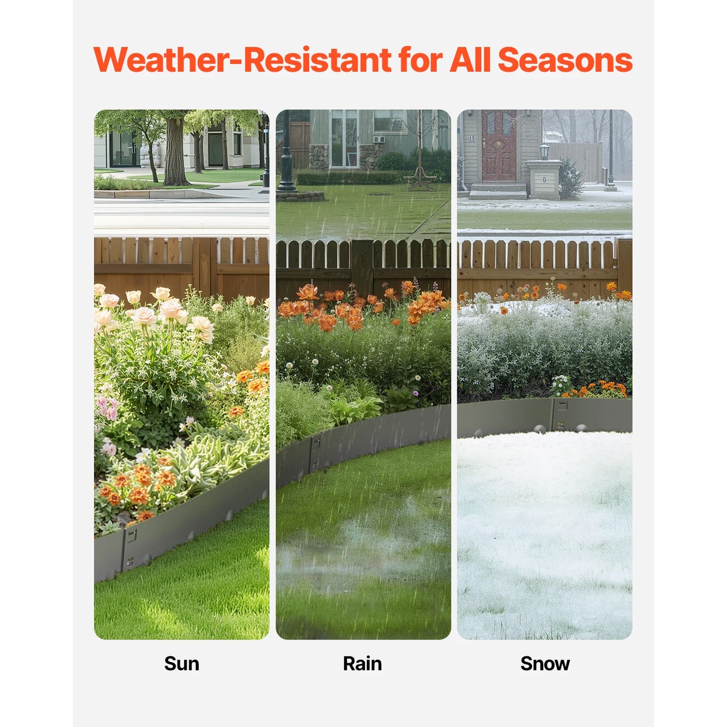 Steel Landscape Edging 5 Pack Rust Resistant Bendable Border
