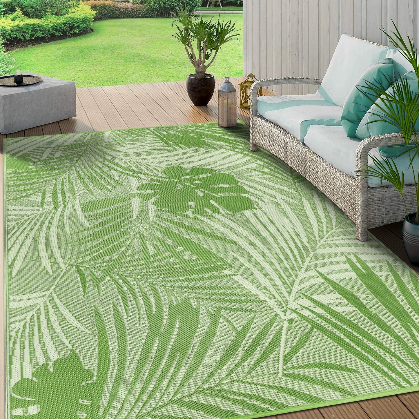 Outdoor Waterproof Recycled Polypropylene Straw Rug Patio Carpet