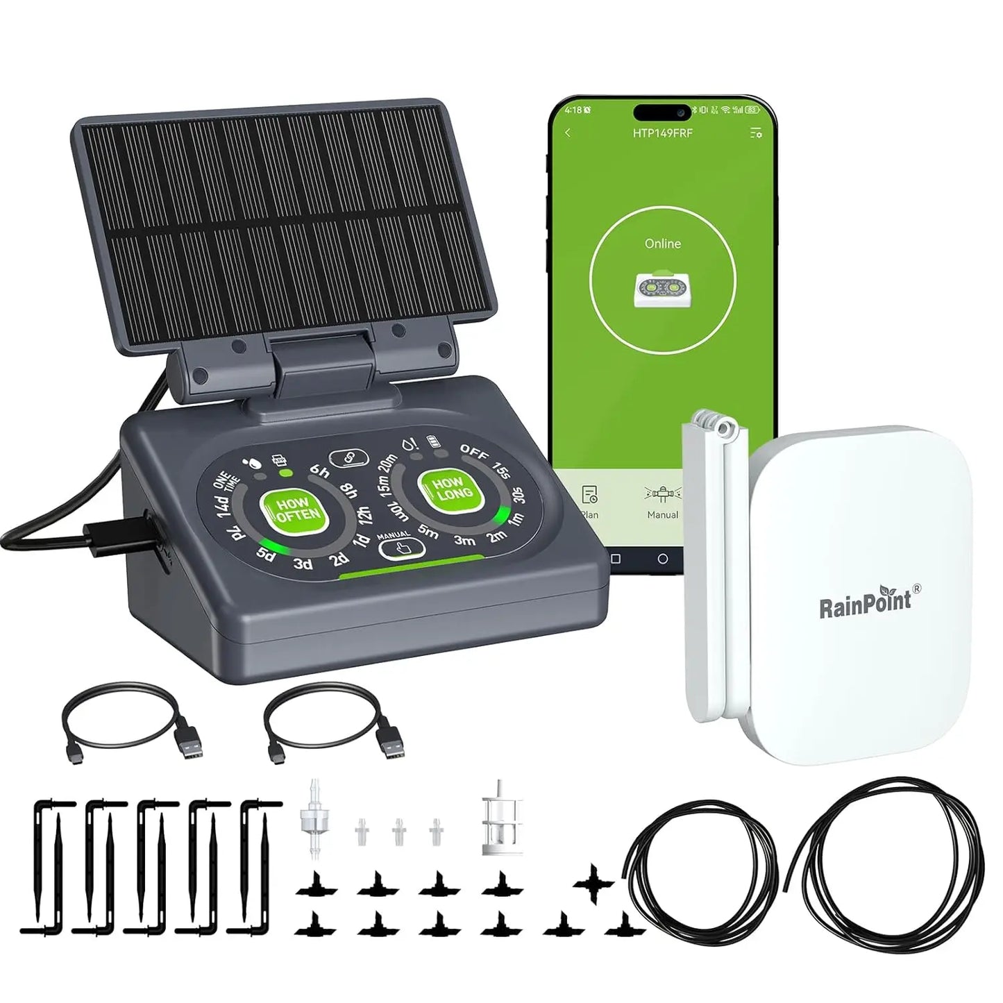 Solar Dual Powered Smart Drip Irrigation System With WiFi App