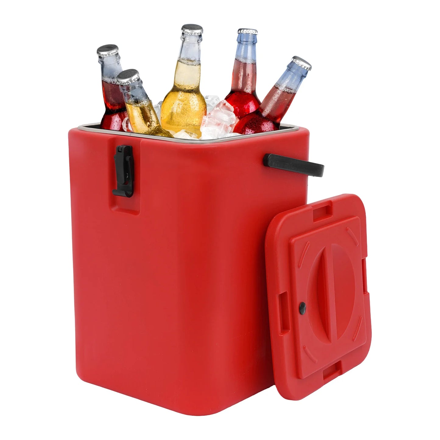 40L Insulated Soup Container 10.57Gal, Stainless Steel Food Carrier Hot 140°F 6-12H, Cold 50°F 4-8H for Catering