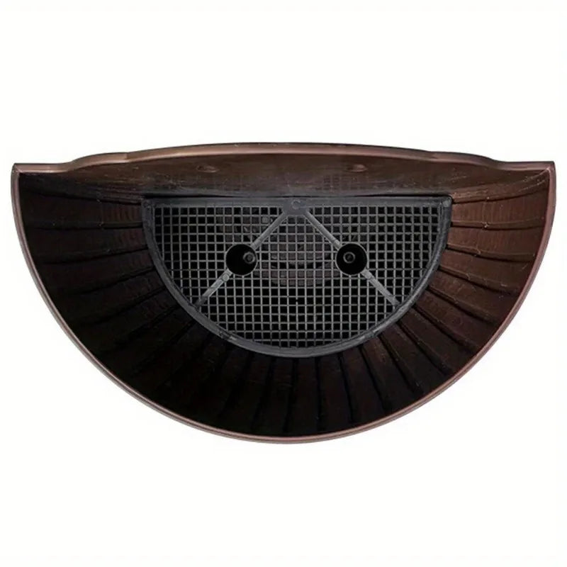 European Style Imitation Rattan Wall Hanging Half Round Flowerpot Planter Semicircular Wall Flower Pot Balcony Household Outdoor