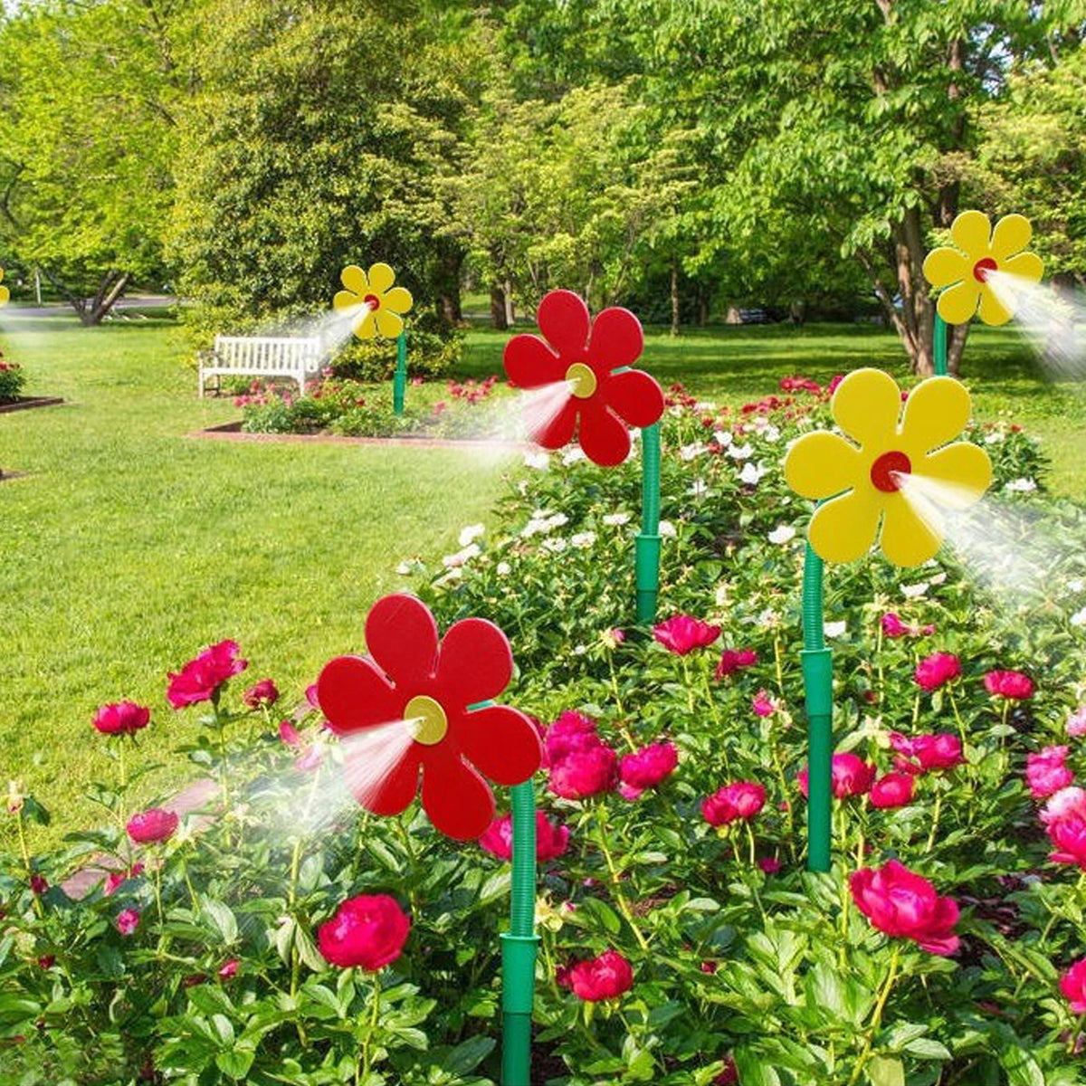 Crazy Dancing Flower Water Sprinklers 360 Degree Rotating Garden Sprinklers Flower Sprinkler for Yard Watering Dogs Playing