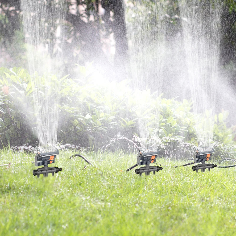 MOJOYC Oscillating Sprinkler With Adjustable Flow For Lawn Garden