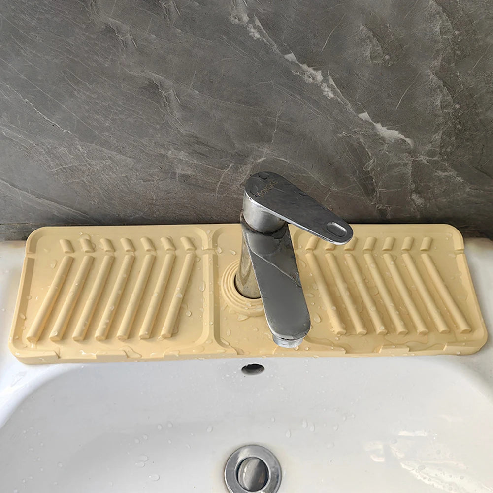 Silicone Faucet Mat Multifunction Kitchen Countertop Draining Board Drying Pad Non-slip Sink Splash Pad Kitchen Accessories