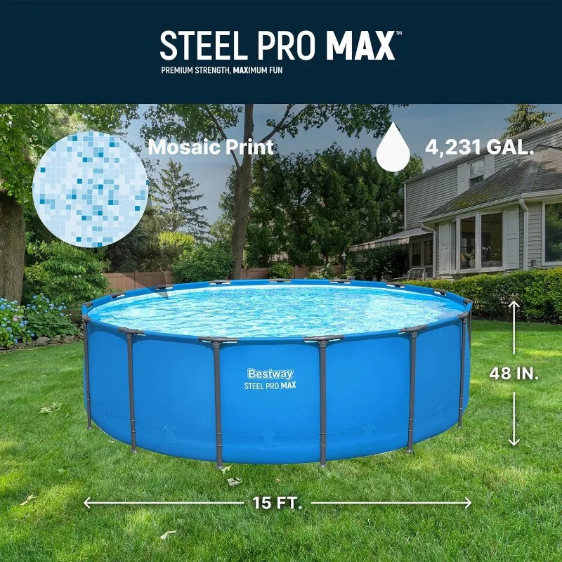 Bestway Steel Pro Max 15ft x 48in Above Ground Pool