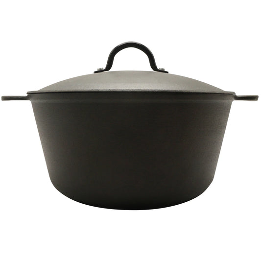 HANSMART Cast Iron Dutch Oven With Lid Induction Compatible Nonstick
