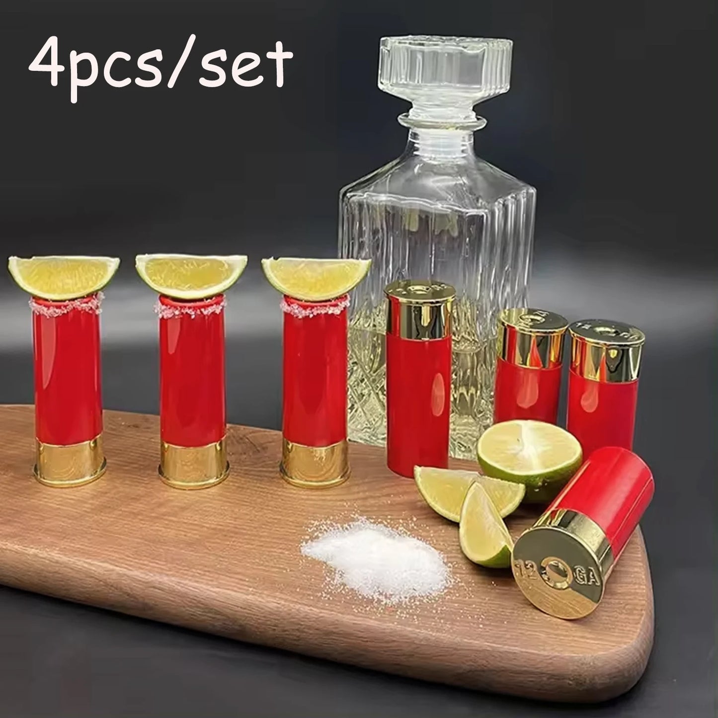 12 Gauge Shotgun Shell Shot Glass Set For Hunting Gift