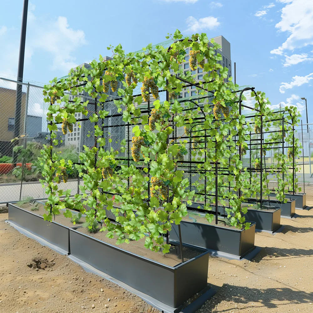 Wisfor U Shaped Metal Tall Garden Plant Trellis For Climbing