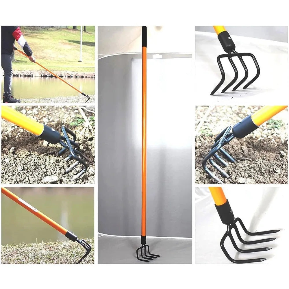 Assorted Garden Rake Set 3-Piece With Hoe And Cultivator