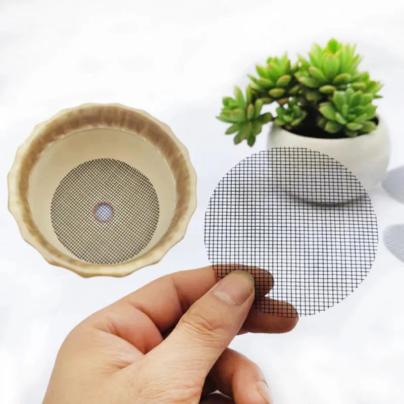 Pot Hole Mesh Pad Drainage Screen For Pot Bottom Soil Retention Bonsai