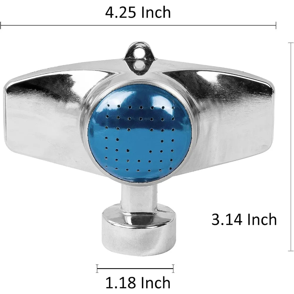 360 Degree Metal Spot Sprinkler, 2 Pack Circle Pattern with Gentle Water Flow for Small Yard Lawn Garden, Coverage Up to 30FT