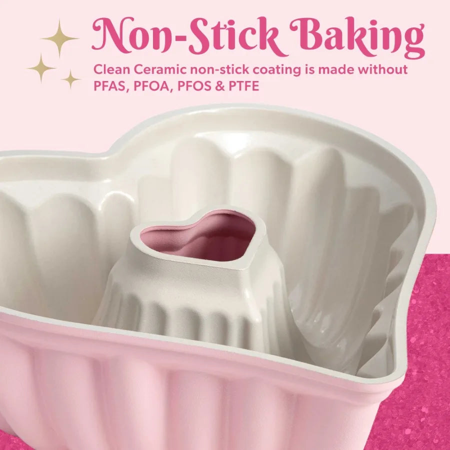 Heart Shaped Cake Pan Premium Nonstick Bakeware For Even Baking