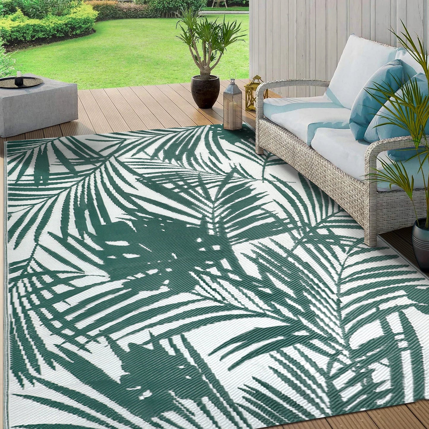 Outdoor Waterproof Recycled Polypropylene Straw Rug Patio Carpet