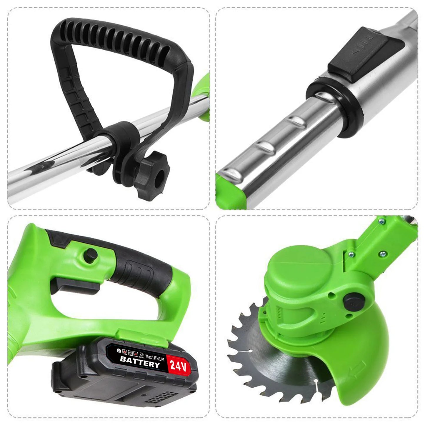 Weed Trimmer Cordless 2 In 1 Electric Lawn String Cutter